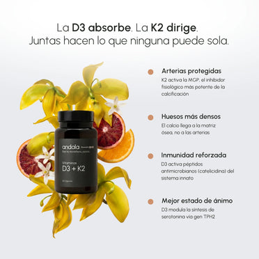 Vitaminas D3 + K2